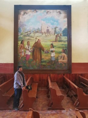 Ya una enorme y hermosa  pintura  enriquece la iglesia de San Nicolas de tolentino. Se lo último que ha hecho el padre Alfredo